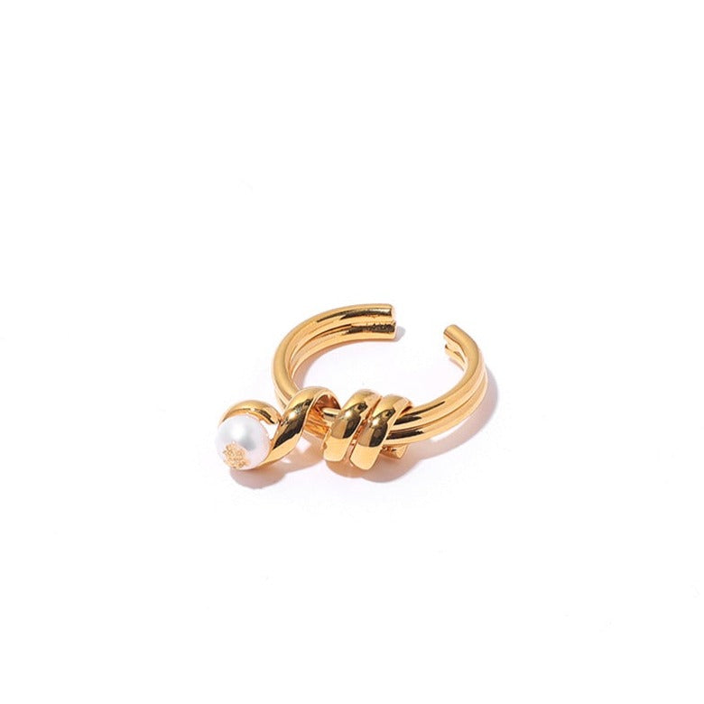 Gold Pearl Ring