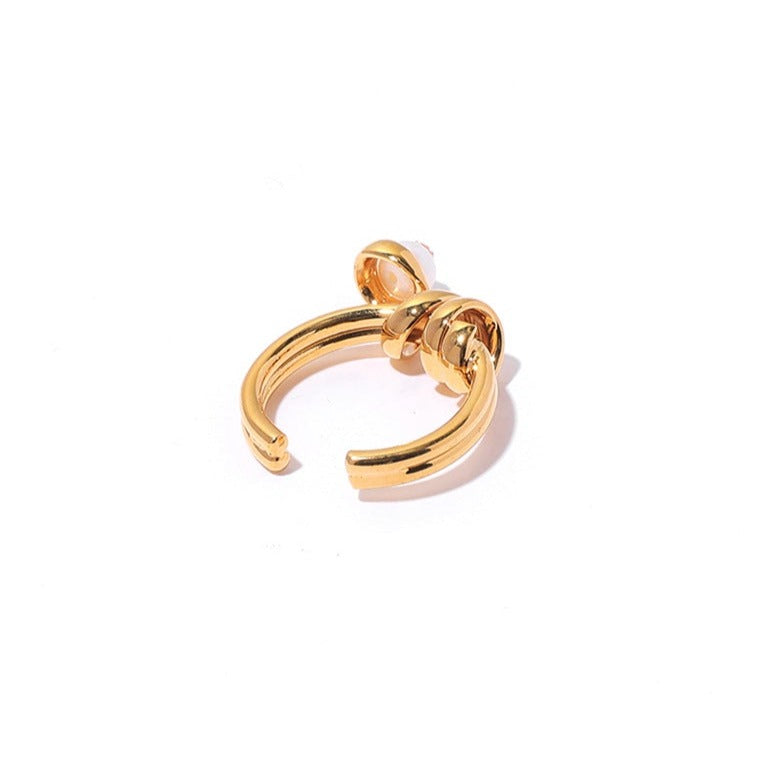 Gold Pearl Ring