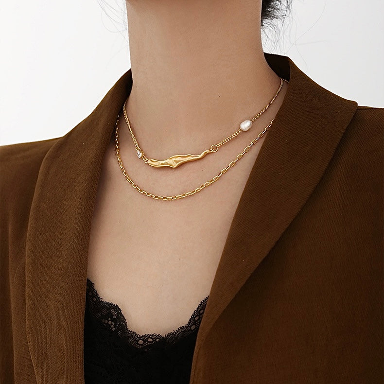 Layering Necklace with Pearl