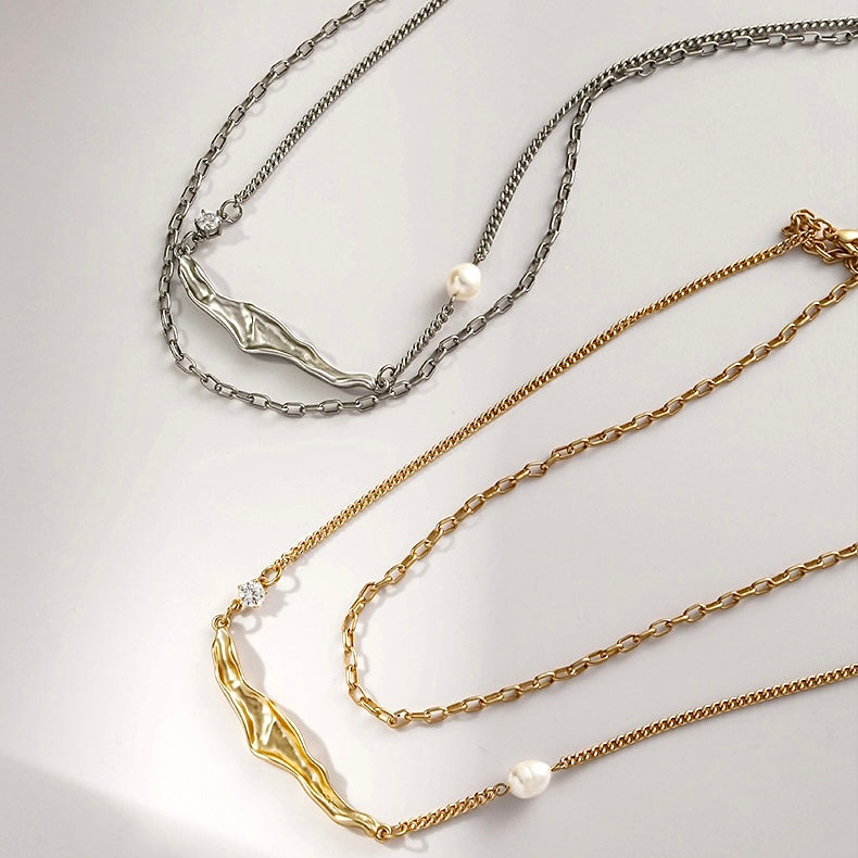 Layering Necklace with Pearl
