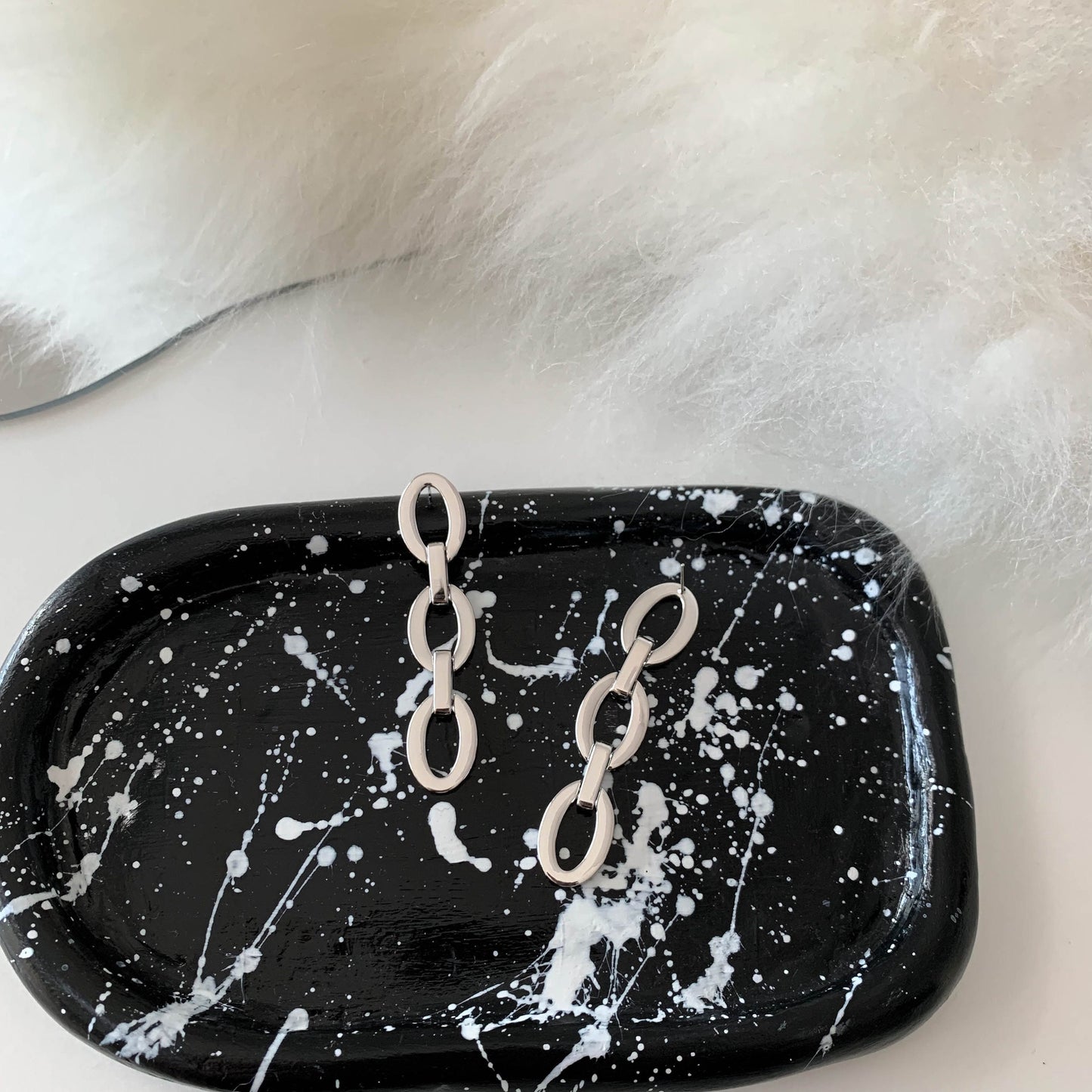 Long Drop Chain Earrings