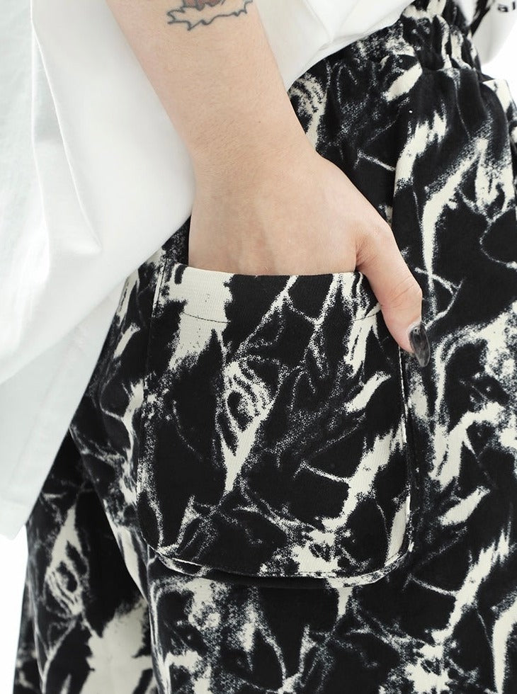tie-dye print trousers