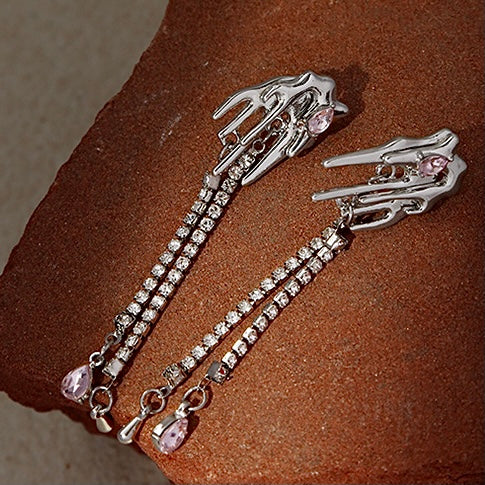Crystal Tassel Earrings