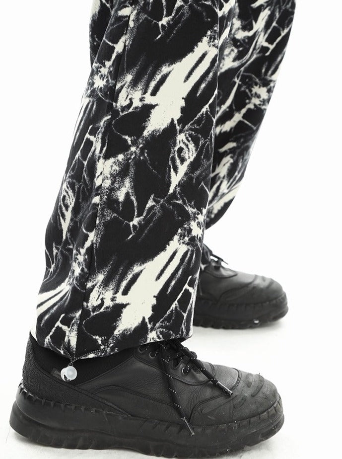 tie-dye print trousers