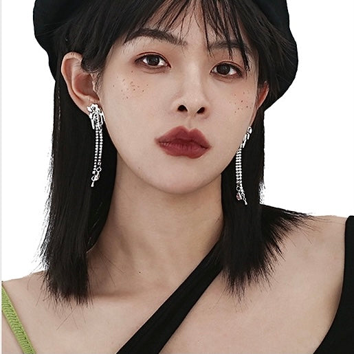 Crystal Tassel Earrings