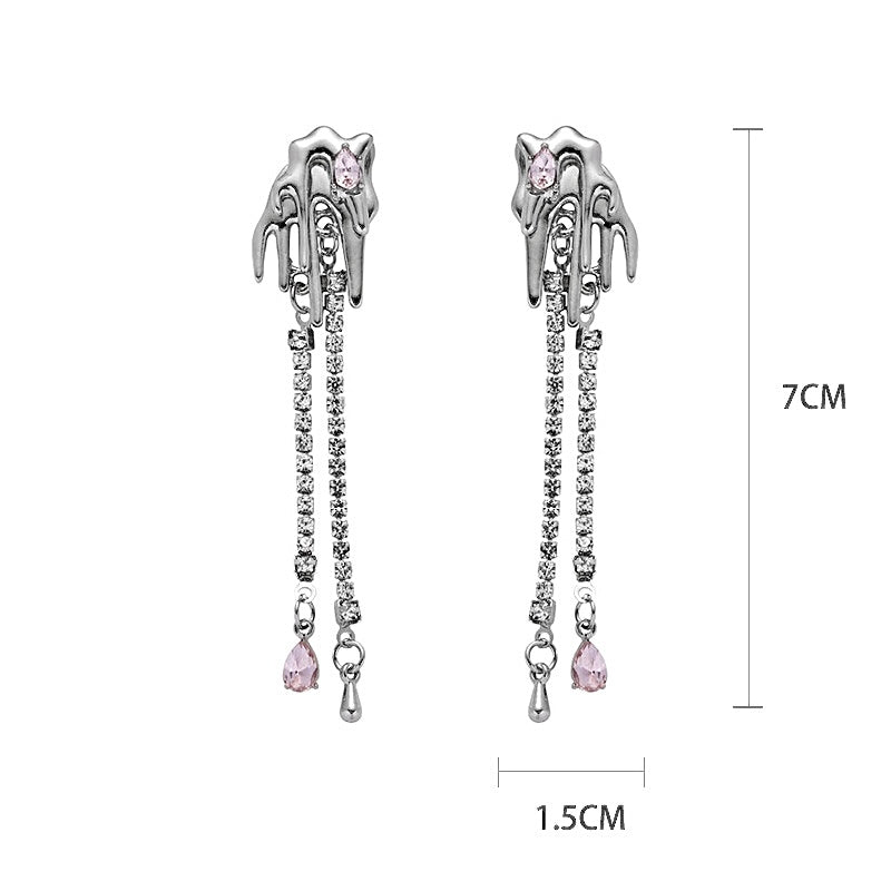 Crystal Tassel Earrings