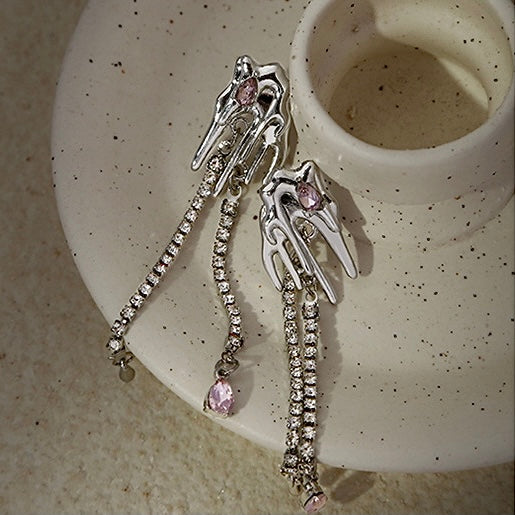 Crystal Tassel Earrings