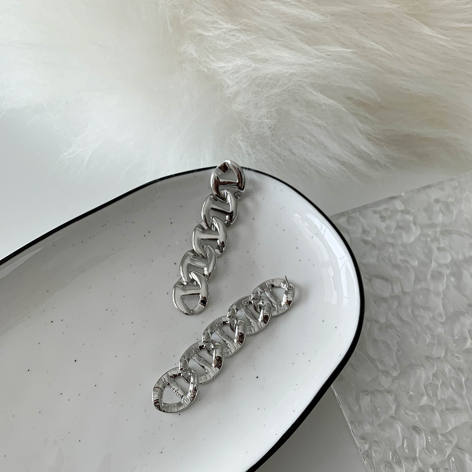 Long Link Chain Earrings