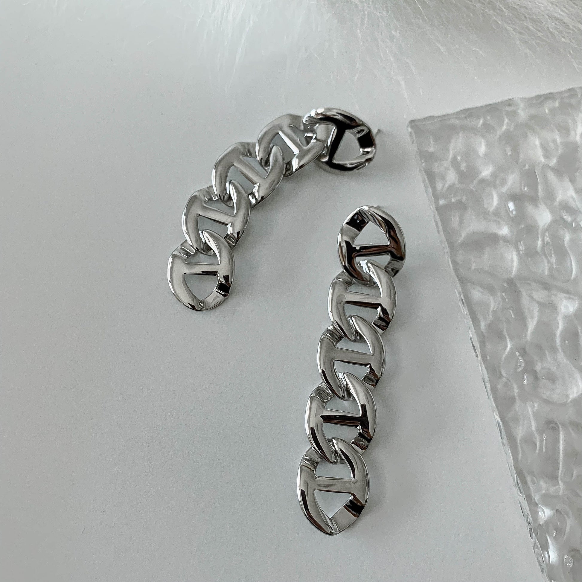 Long Link Chain Earrings