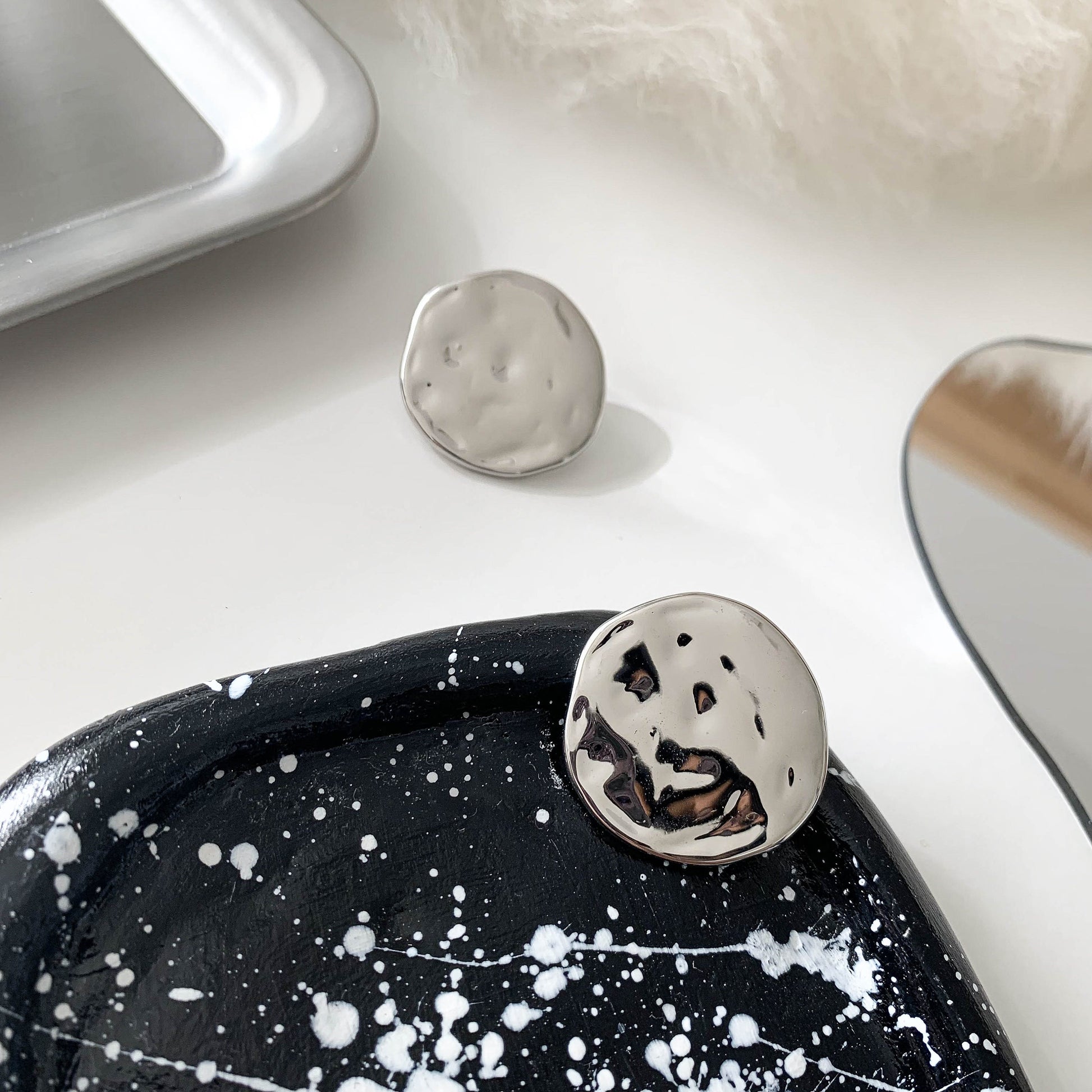 Large Disc Earrings