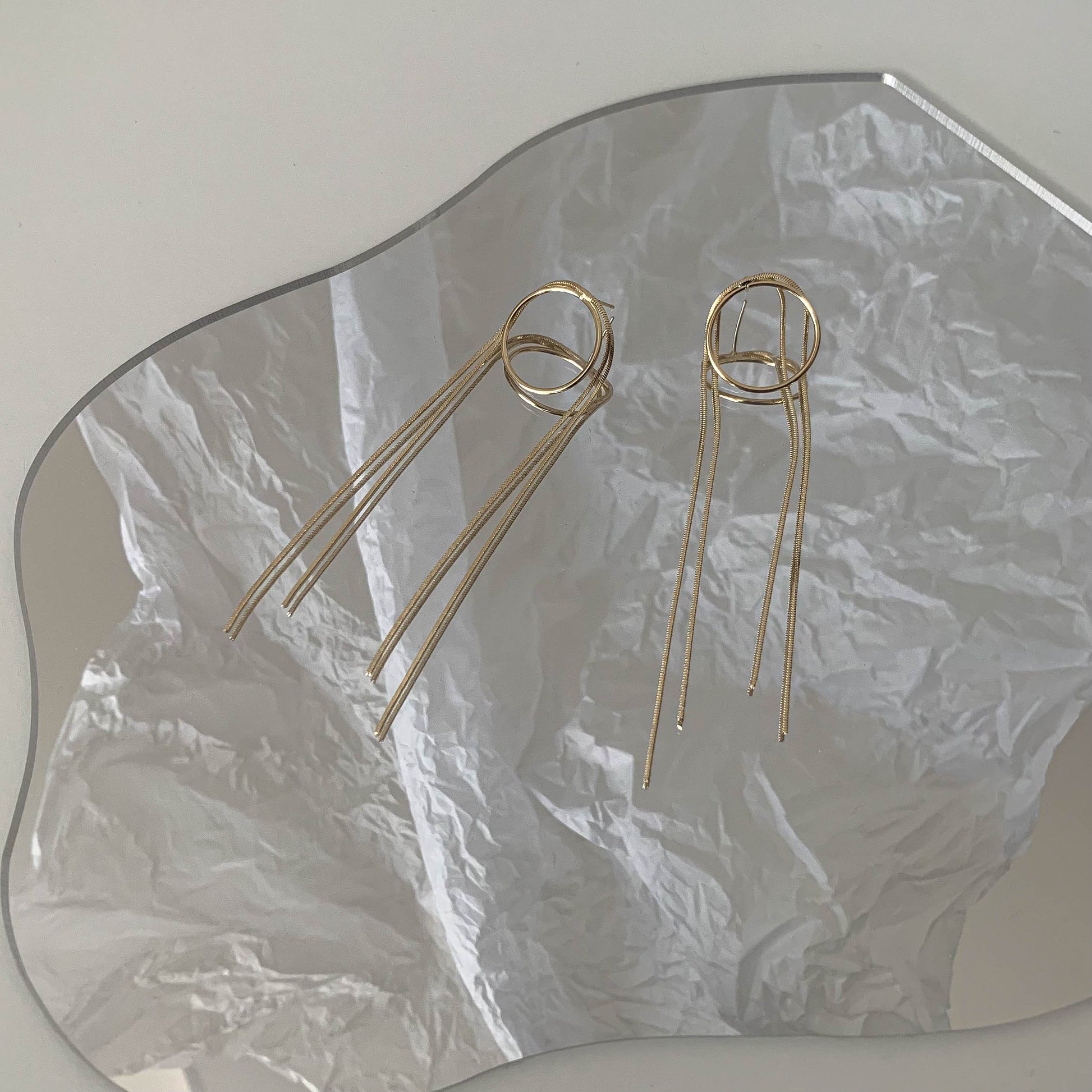 Gold Snake Chain Earrings 