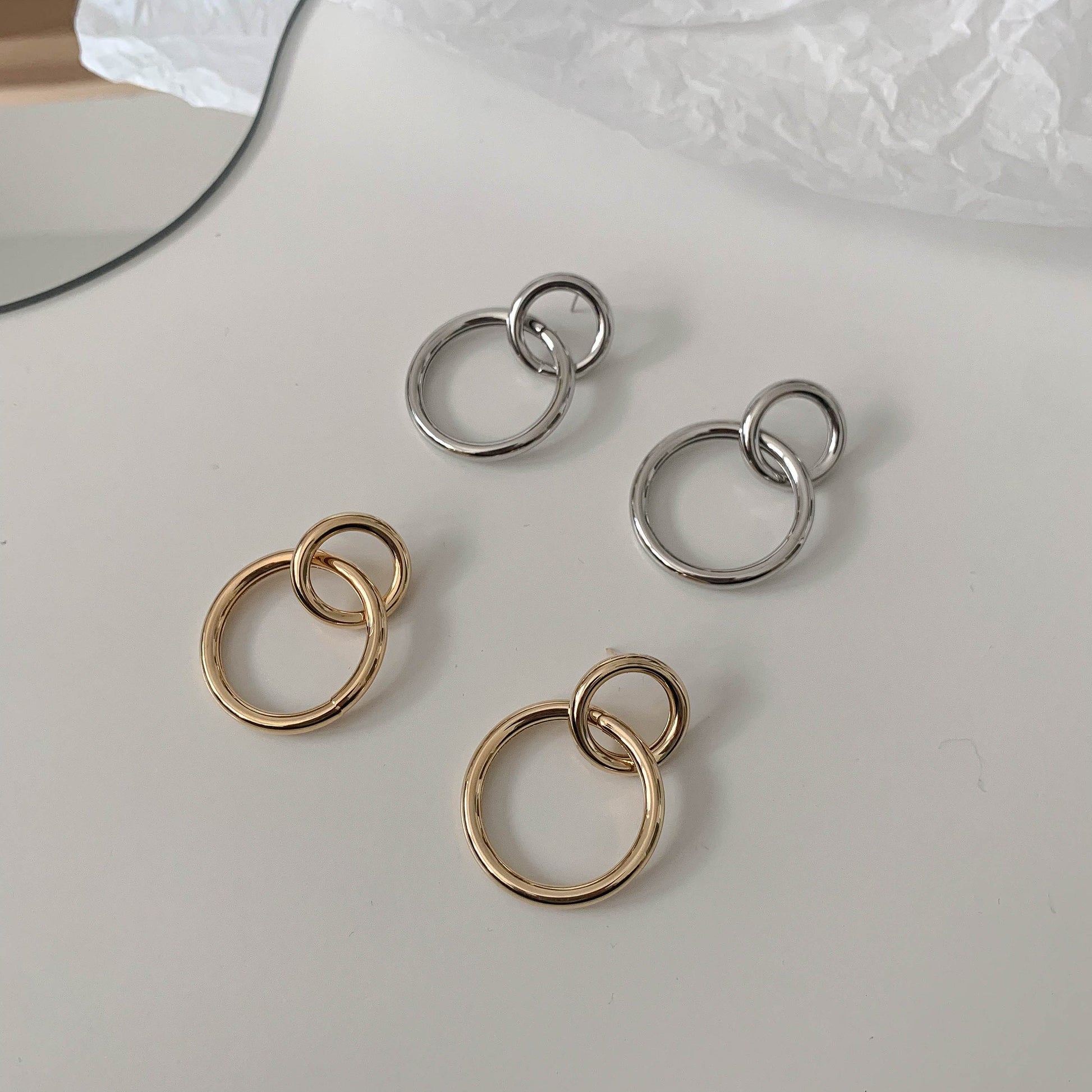 Double Circle Earrings