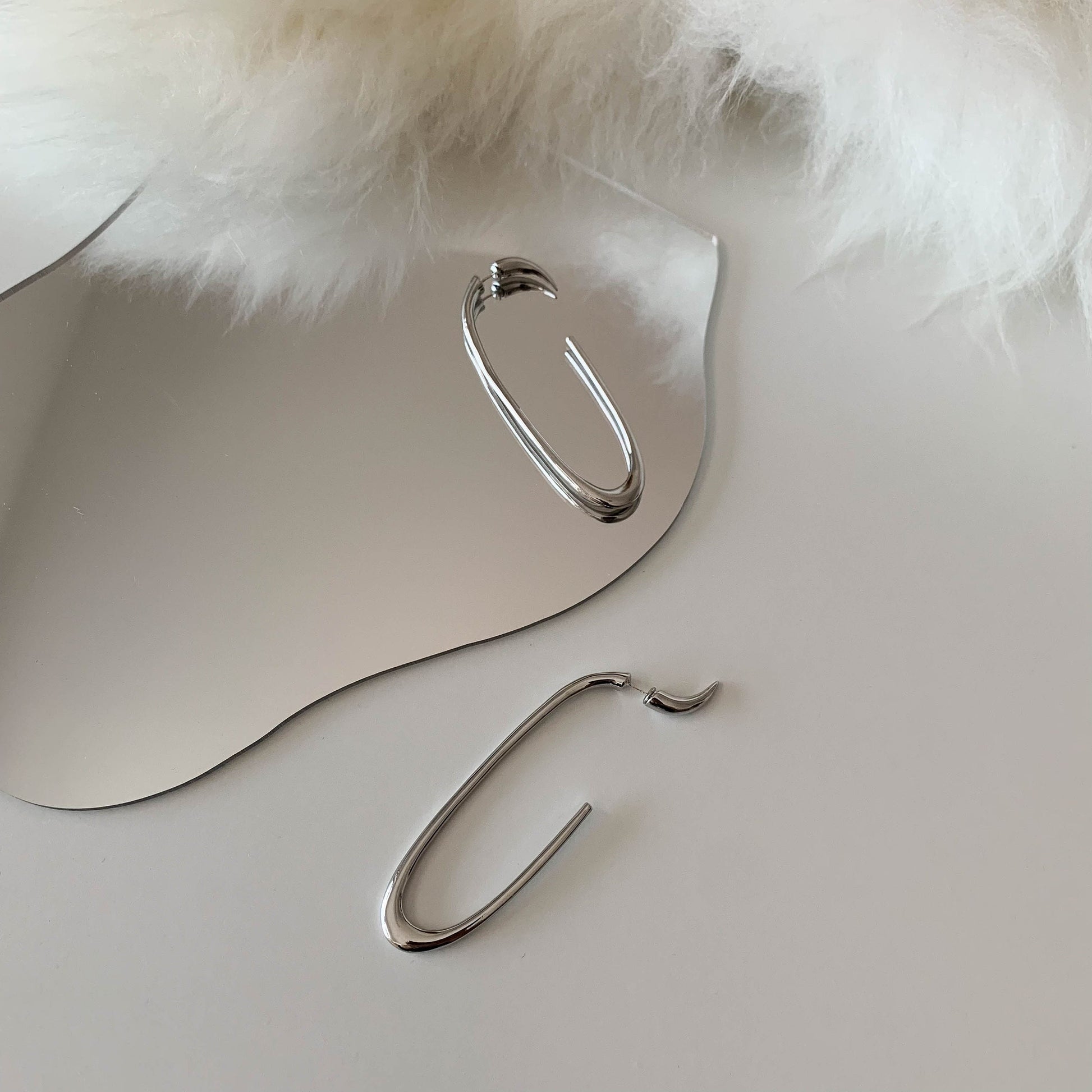 Large Oval Hoop Earrings