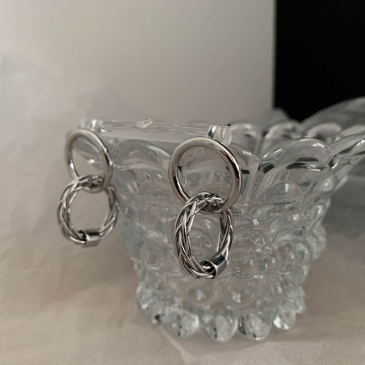 Double Twisted Stud Earrings