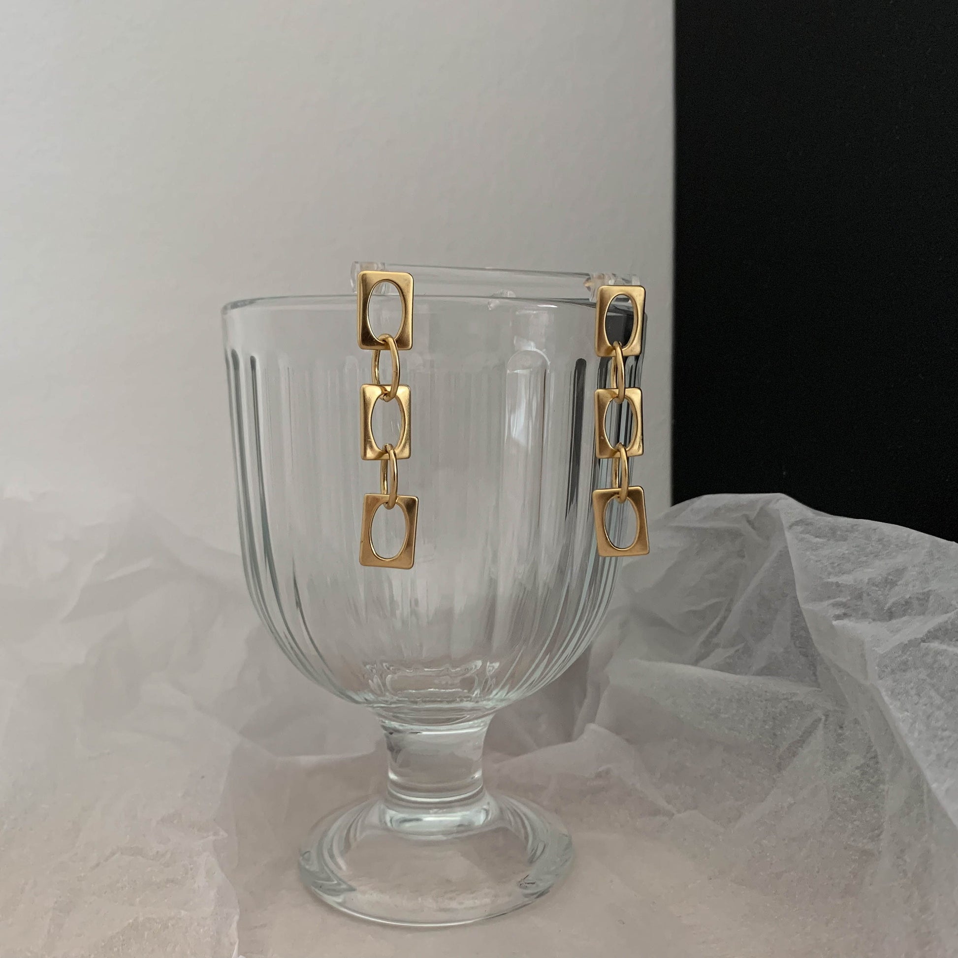 Vintage Gold Chain Earrings