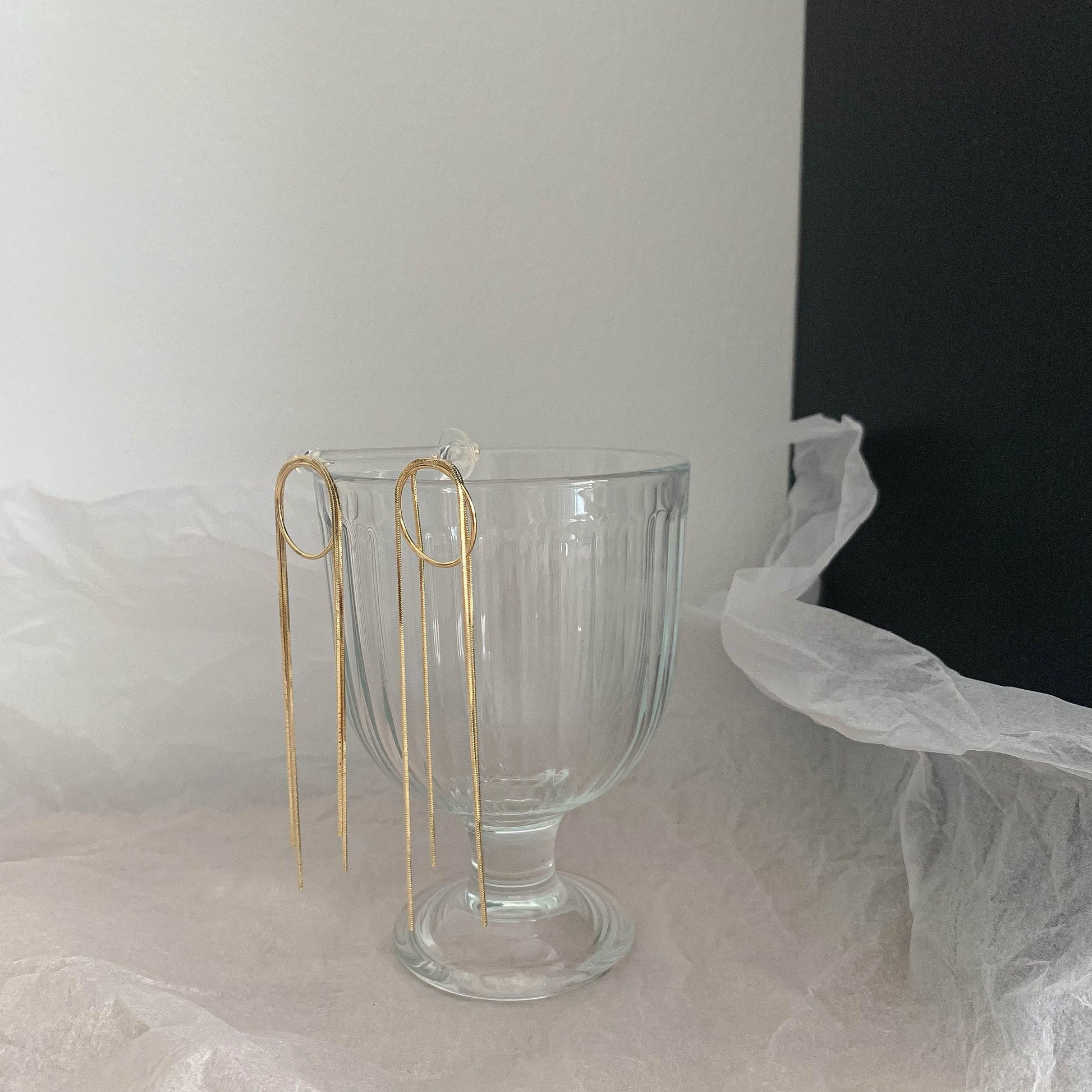 Gold Snake Chain Earrings
