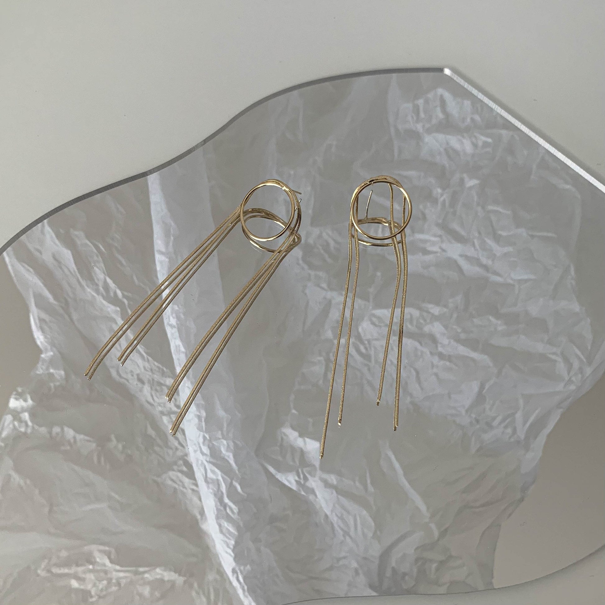 Gold Snake Chain Earrings 