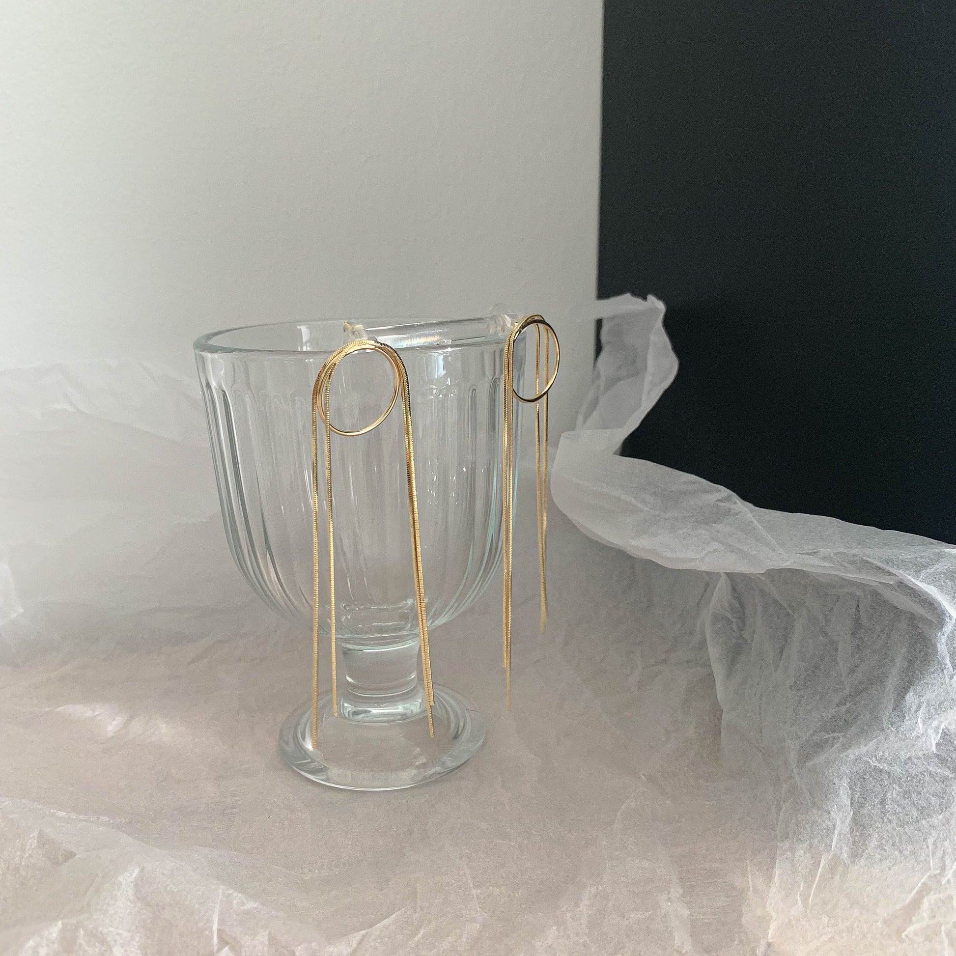 Gold Snake Chain Earrings